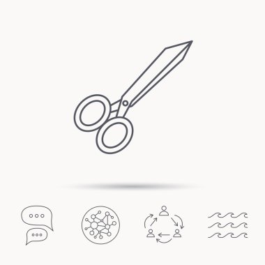 Terzi makas simgesi. Kuaförlük işareti.