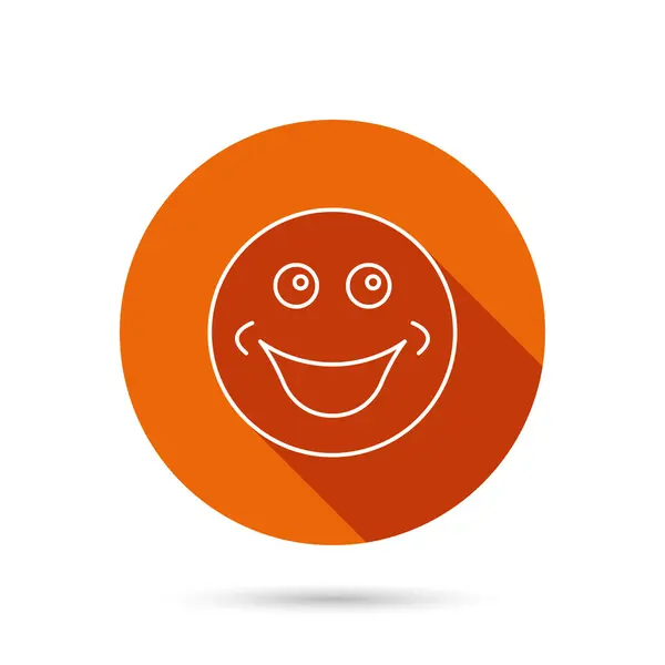 Icona del sorriso. Positivo segno di faccia felice . — Vettoriale Stock