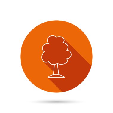 Ağaç simgesi. Orman ahşap işareti.