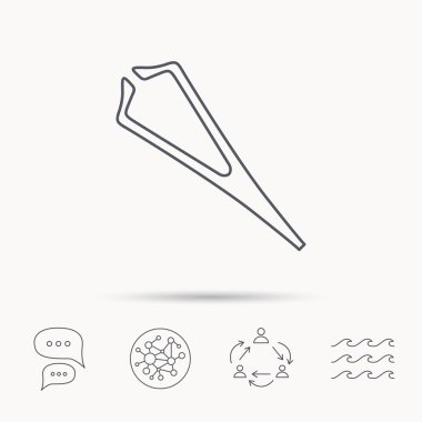 Tıbbi cımbız simgesi. Kozmetik donatımı işareti.