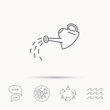 Sulama tenekesi simgesini. Bahçıvan ekipman işareti.