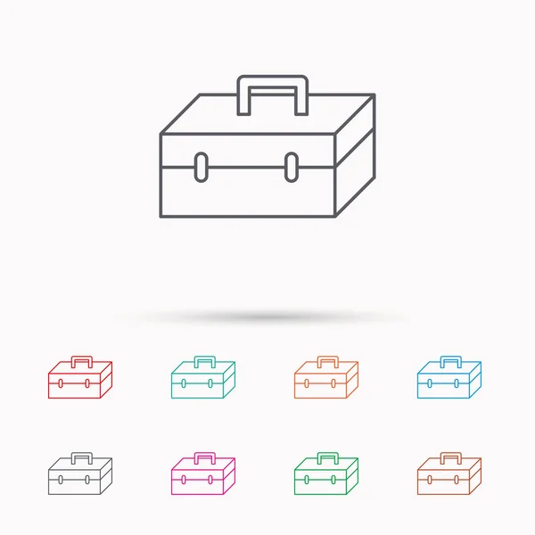 Icône Boîte à outils. Signalisation des instruments de réparation . — Image vectorielle