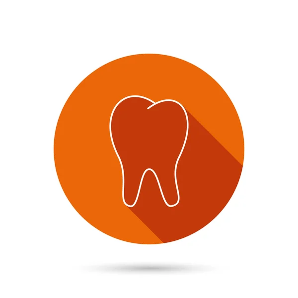 Значок зуба. Стоматологический знак . — стоковый вектор