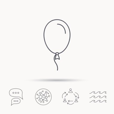 Balon simgesi. Parti dekorasyon işareti.