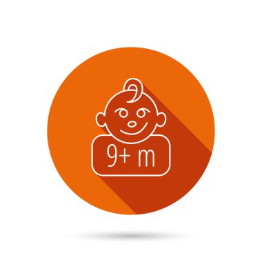 Bebek yüz simgesi. Yeni doğan çocuk işareti.