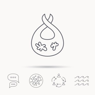 Kirli noktalar simgesiyle bib. İşareti bebek elbise.