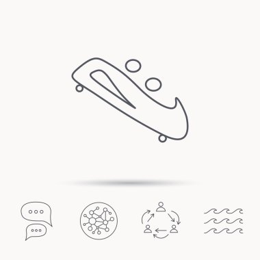 Simge yarış kızağı. İki kişilik kızak işareti.