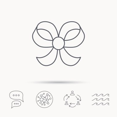 Yay simgesi. Hediye yay-mil işareti.