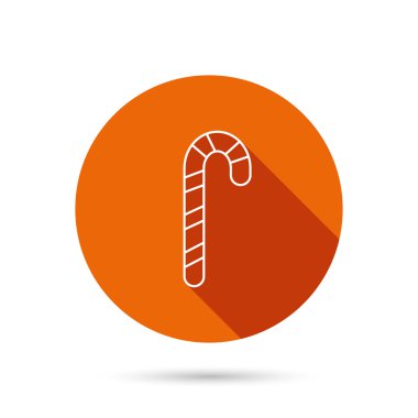 Şeker kamışı simgesi. Tatlı şeker lolipop işareti.