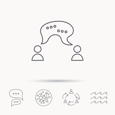 Sohbet simgesi. Yorum mesaj işareti.