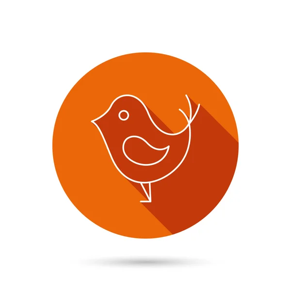 Bird with beak icon. Social media concept sign. — Stock Vector