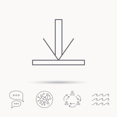 Simgesini indirin. Ok işareti.