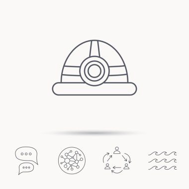 Mühendislik simgesi. Mühendis veya işçi kask.