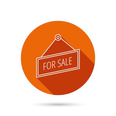 Satılık simgesi. Reklam banner etiket işareti.