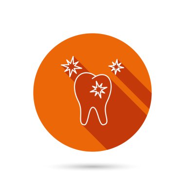 Sağlıklı diş simgesi. Diş koruma işareti.