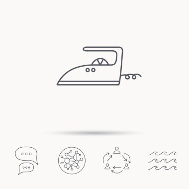 Demir simgesi. Ev işi işareti Ütü.