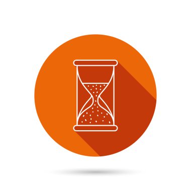 Kum saati simgesi. Kum saati işareti.