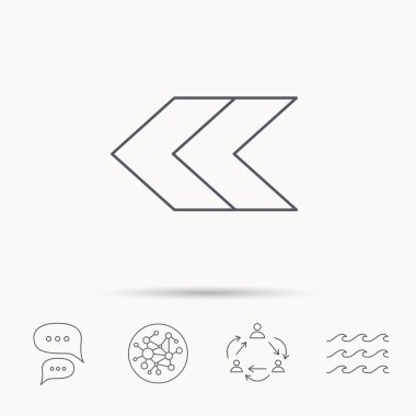 Sol ok simgesi. Önceki işaret.