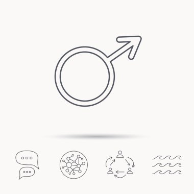 Erkek simgesi. Beyler cinsellik işareti.