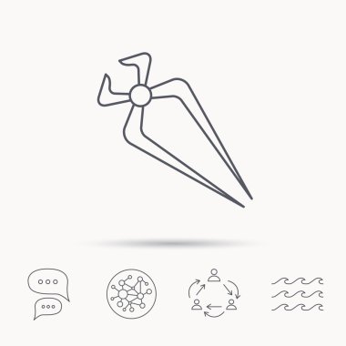 Kerpetenler simgesi. Tamir servis aracı işareti.