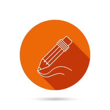 Kurşun kalem simgesini. Çizim aracı işareti.