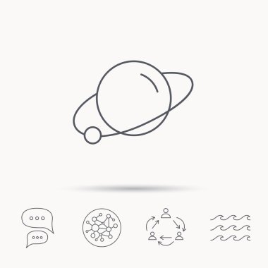 Gezegen simgesi. Dünya küre işareti.