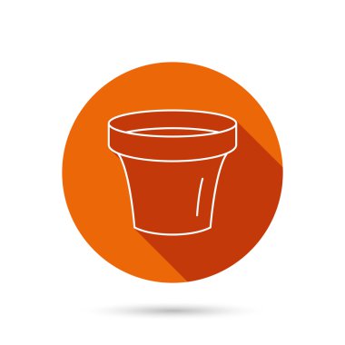 Çiçek pot simgesi. Seramik Bahçe konteyner.