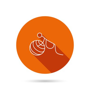 Hamile simge için jimnastik. Pilates fitness.