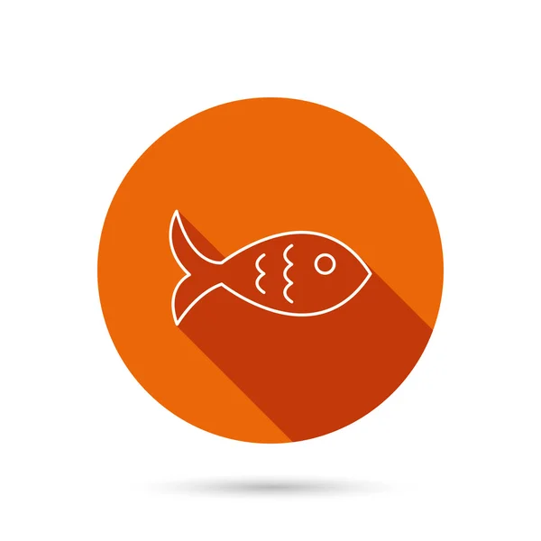 Icône poisson. Panneau de fruits de mer. Symbole alimentaire végétarien . — Image vectorielle