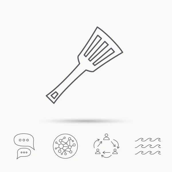 Kitchen utensil icon. Kitchenware spatula sign. — Stock Vector