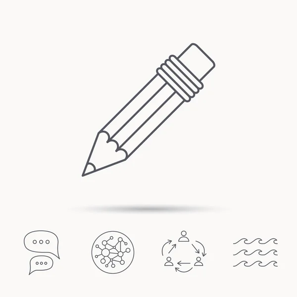 Значок карандаша. Знак инструмента рисования . — стоковый вектор