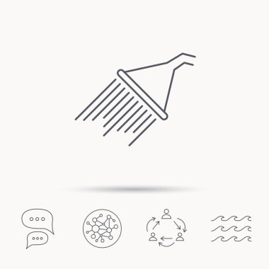 Duş simgesi. Ekipman işareti yıkama.