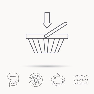 Alışveriş sepeti simgesi. İşareti online satın alma.