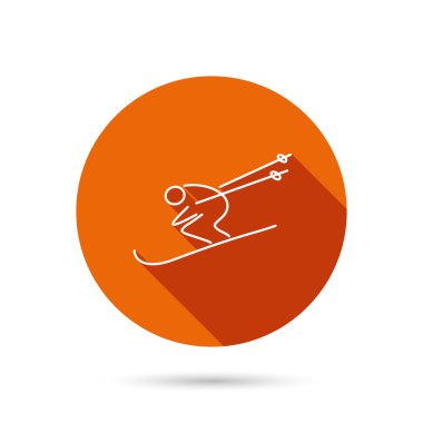 Kayak simgesi. Kayak atlama aşırı spor işareti.