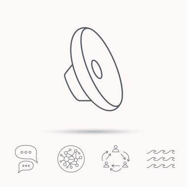 Ses simgesi. Ses hoparlör işareti.