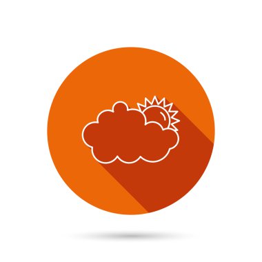 Güneşli bir gün simgesi. Yaz işareti.