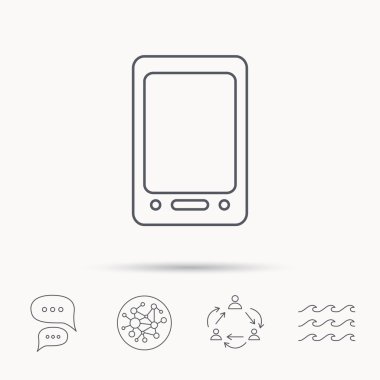 Tablet Pc simgesi. Dokunmatik ped işaret.