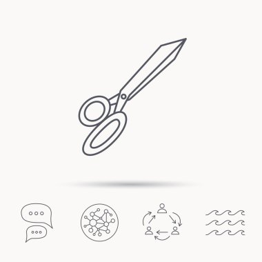 Terzi makas simgesi. Kuaförlük işareti.