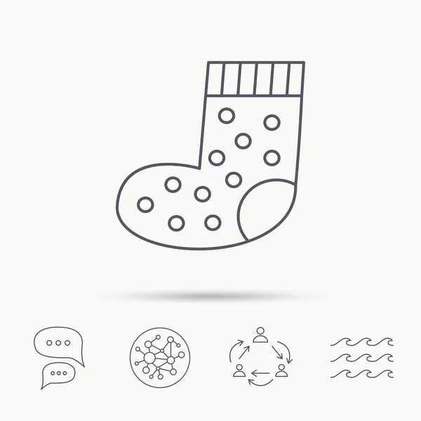 Sock icon. Baby underwear sign. — Stock Vector