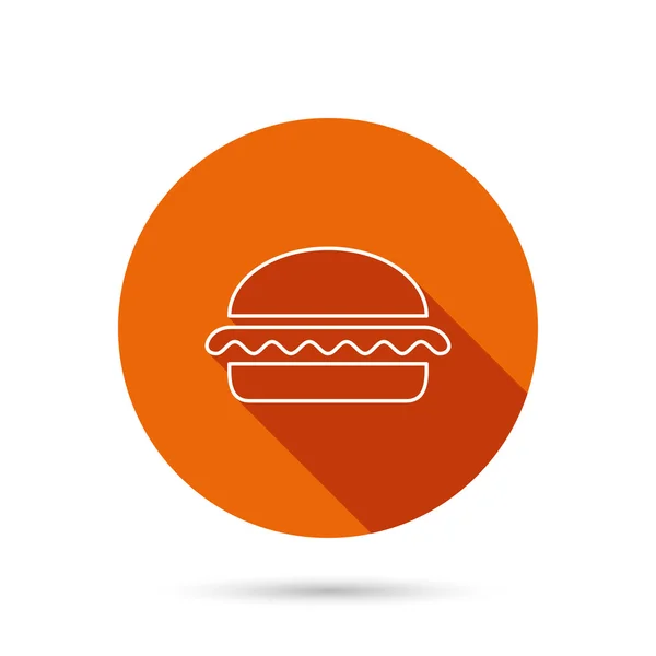 Vegetarian burger icon. Fast food sign. — Stock Vector