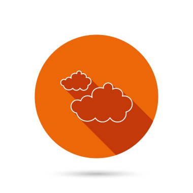 Bulutlu simgesi. Bulutlu hava işareti.