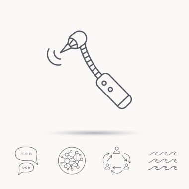 Delme aracı simgesi. Diş sözlü bur işareti.