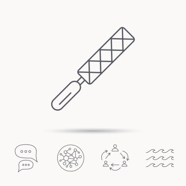 Dosya aracı simgesi. Marangoz ekipman işareti.