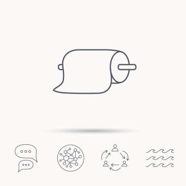 Kağıt havlu simgesi. Mutfak hijyen işareti.