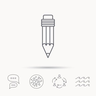 Kurşun kalem simgesini. Çizim aracı işareti.