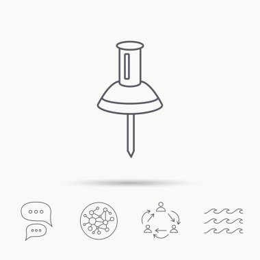 Raptiye simgesini. PIN aracı işareti.