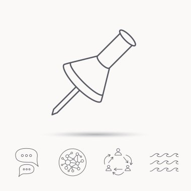 Raptiye simgesini. PIN aracı işareti.