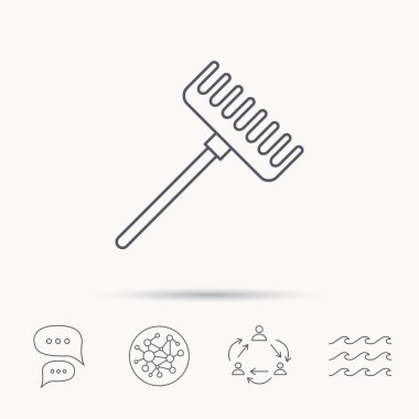 Komisyon simgesi. Bahçe ekipman işareti.