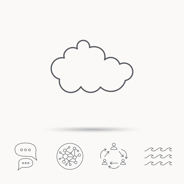 Icono de nube. Señal meteorológica nublada . — Vector de stock
