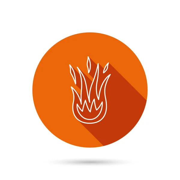 Fire icon. Hot flame sign. — Stock Vector